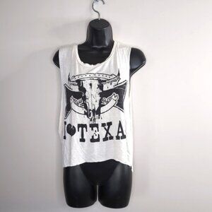 Revolve Tosca I Love Texas Boho Graphic Tank Top M